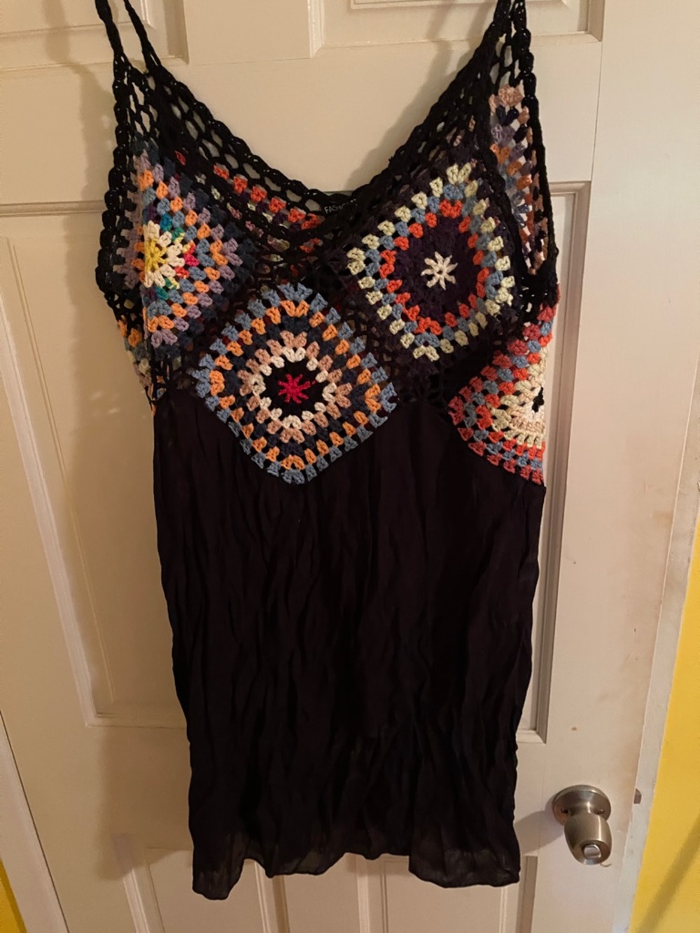 Fashion Nova Black Crochet Accent Slip Dress - Picture 6 of 6